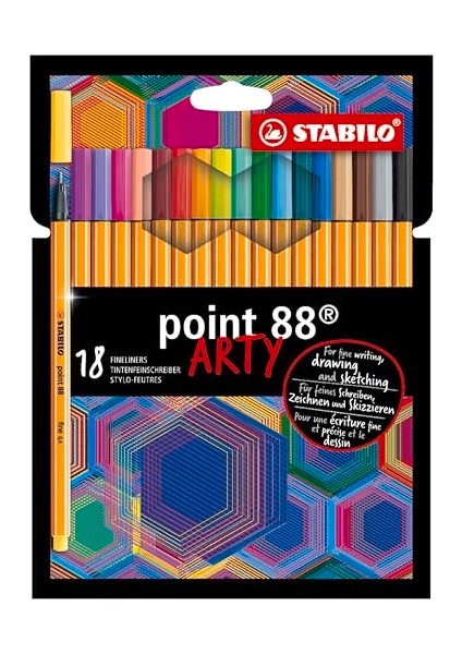 Point 88 Arty İnce Keçe Uçlu Kalem Seti 18'li