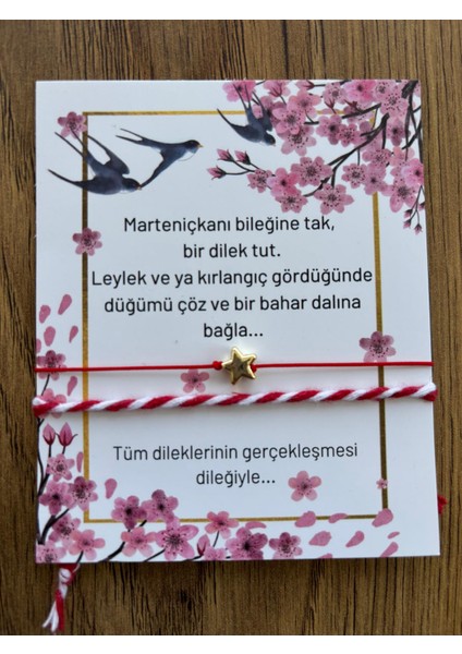 Marteniçka Bileklik, Şans Bilekliği, Martenitsa, Kırmızı ve Beyaz Ipten Bileklik