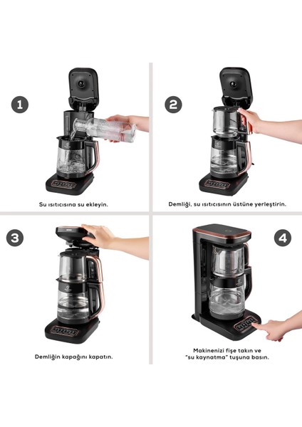 Çaysever Robotea Pro 4in1 Konuşan Otomatik Çay, Su ve Filtre Kahve Demleme Makinesi , Mama Suyu Hazırlama, Aile Boyu Kapasite fırsatları