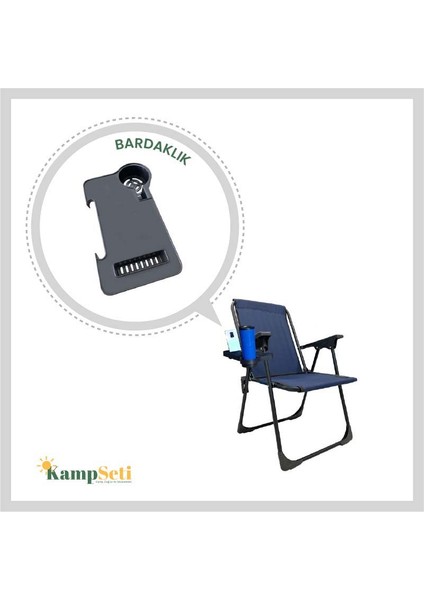 KampSeti 2 Adet Katlanır Kamp Sandalye ve Masa Seti-Taşınabilir Piknik Bahçe Sandalyesi-Masası