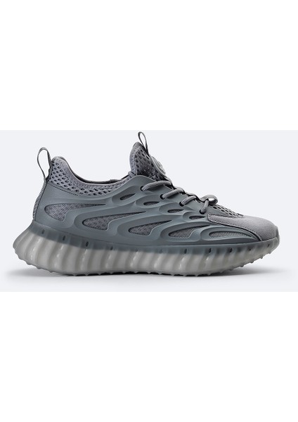 Erkek Gri Esnek Taban Sneaker Ayakkabı A41y8023