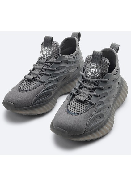 Erkek Gri Esnek Taban Sneaker Ayakkabı A41y8023