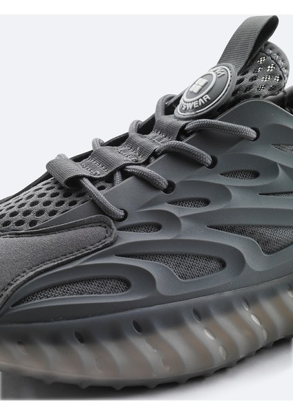 Erkek Gri Esnek Taban Sneaker Ayakkabı A41y8023