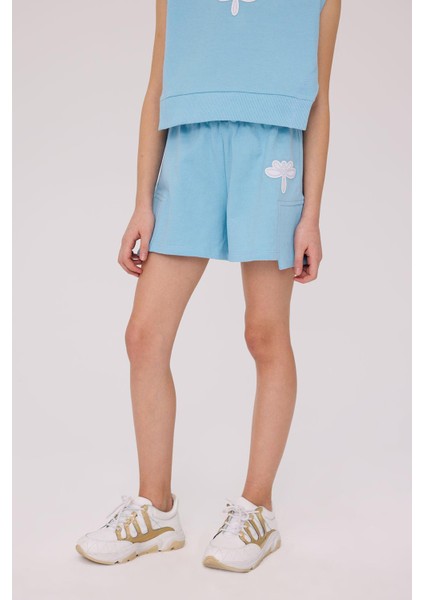 Bg Store Kız Çocuk Mavi Şort