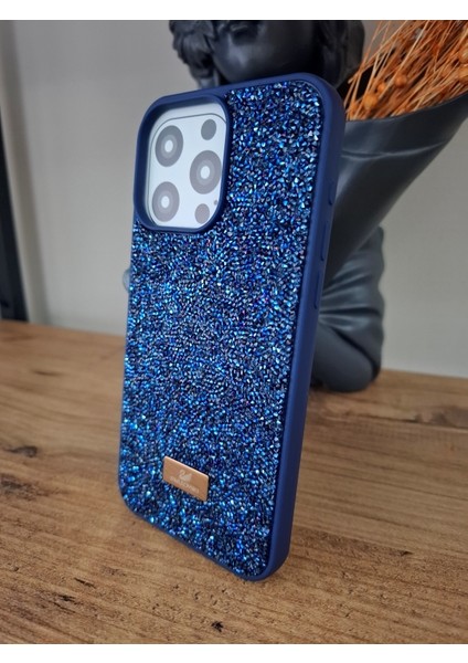 iPhone 15 Pro Max Uyumlu Işıltılı Taşlı Lüks İçi Kadife Kamera Çıkıntılı Swarovski Kılıf modelleri
