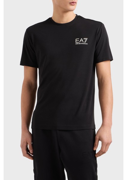 Streç Logolu Slim Fit Bisiklet Yaka T Shirt Erkek T Shirt 7M000299 AF13739 UC001