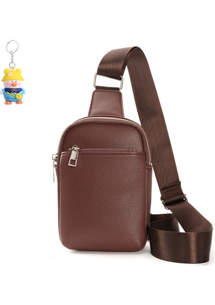 Erkek Göğüs Çantası Crossbody Çantası Mini Telefon Çantası Gündelik Küçük Çanta Spor Açık Sırt (Yurt Dışından)