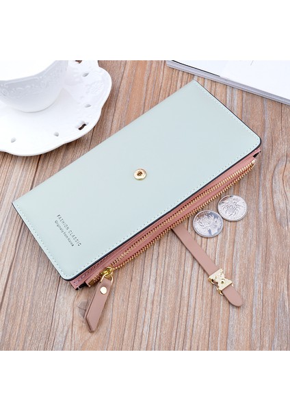 Bayan Cüzdan Kadın Uzun Öğrenci Moda Fermuar Toka Ince Cüzdan Çoklu Kart Yuvası Kart Tutucu (Yurt Dışından) fiyatları
