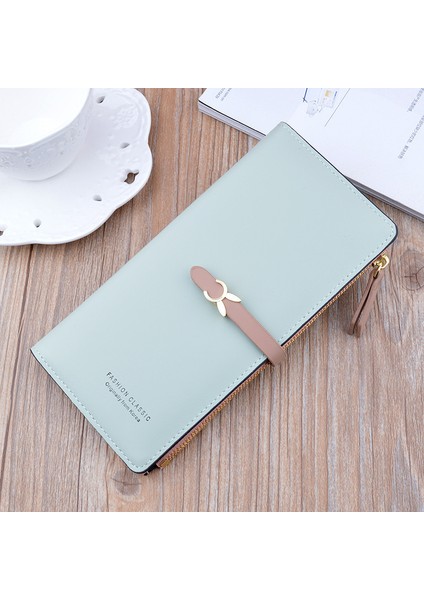 Bayan Cüzdan Kadın Uzun Öğrenci Moda Fermuar Toka Ince Cüzdan Çoklu Kart Yuvası Kart Tutucu (Yurt Dışından) indirimleri