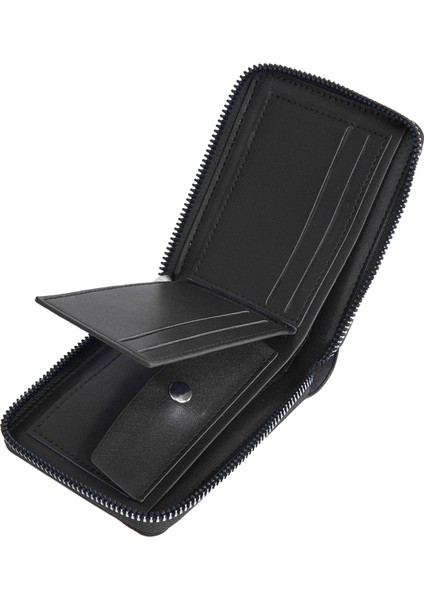 Cüzdan Erkek Fermuarlı Para Cüzdanı Çoklu Kart Yuvası Kart Tutucu (Yurt Dışından) fırsatları