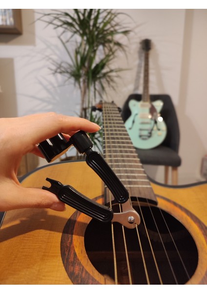 Gitar Burgu Çeviri - Gitar Tel Kesici - Akustik Gitar Pimi Çıkarıcı (String Winder)