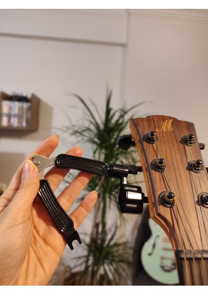 Gitar Burgu Çeviri - Gitar Tel Kesici - Akustik Gitar Pimi Çıkarıcı (String Winder)