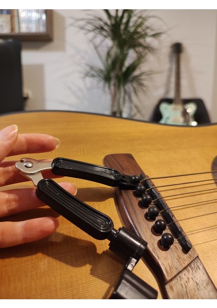 Gitar Burgu Çeviri - Gitar Tel Kesici - Akustik Gitar Pimi Çıkarıcı (String Winder)