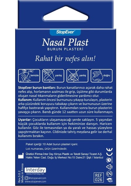 Nasal Plast Normal Boy 6'lı