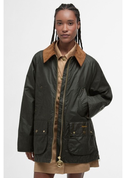 Raelynn Yağlı Ceket OL51 Archive Olive/ancient Tartan