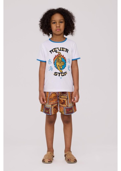 Bg Store Erkek Çocuk Beyaz Tshirt