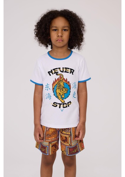 Bg Store Erkek Çocuk Beyaz Tshirt