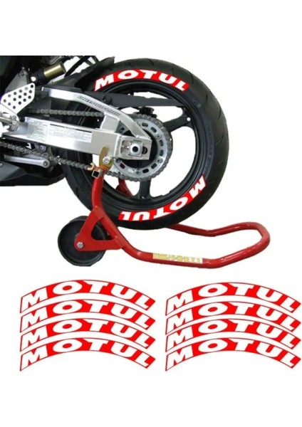 Motul Kırmızı 3D Lastik Yanak Yazısı