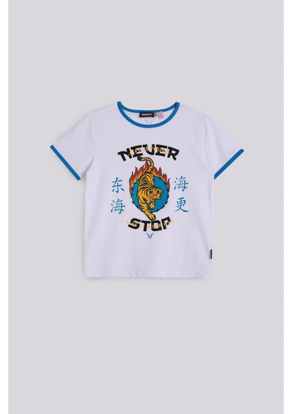 Bg Store Erkek Çocuk Beyaz Tshirt