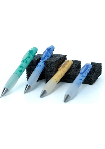 Kırtasiye Versatil Mekanik Kurşun Kalem 4'lü 0.7 mm Dolphin Çiçek Serisi Yumuşak Uçlu