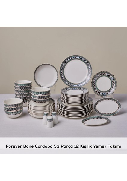 Forever Bone Cordoba 53 Parça 12 Kişilik Yemek Takımı