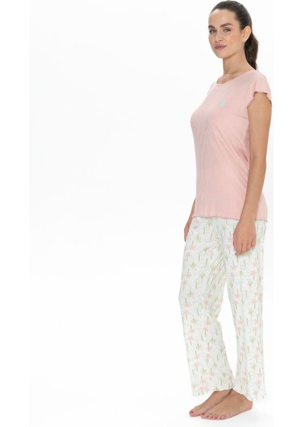 Kadın Somon Pijama Takım
