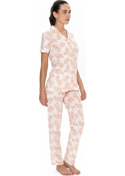 Kadın Somon Pijama Takım modelleri