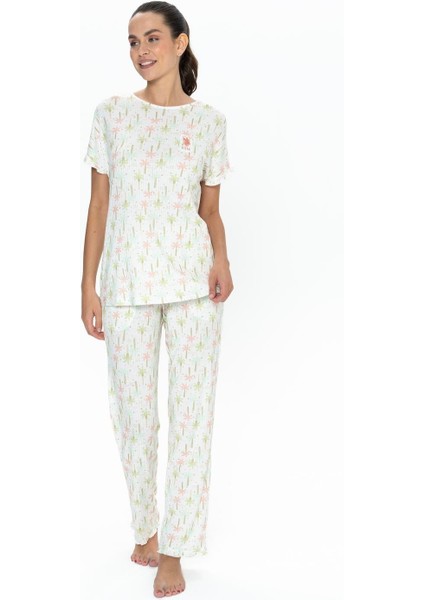 Kadın Ekru Pijama Takım