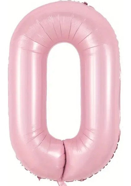 Beysüs Pembe 0 Rakam Folyo Balon 80 cm