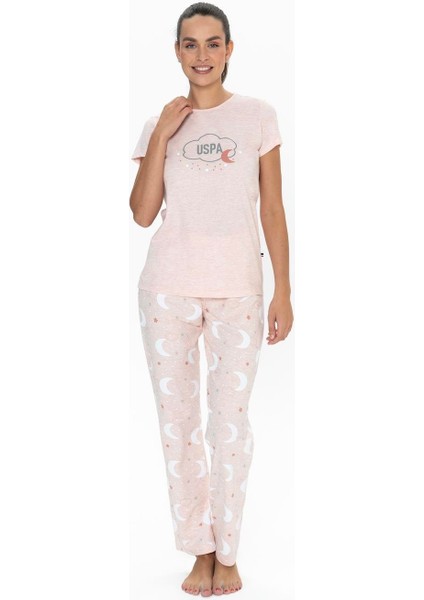 Kadın Pembe Melanj Pijama Takım