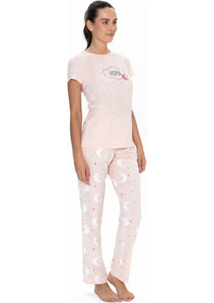 Kadın Pembe Melanj Pijama Takım