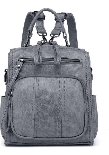 Yıkama Deri Sırt Askılı Kadın Çantası 21K Barcelona 1915