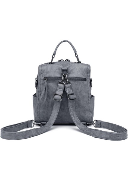 Yıkama Deri Sırt Askılı Kadın Çantası 21K Barcelona 1915 modelleri