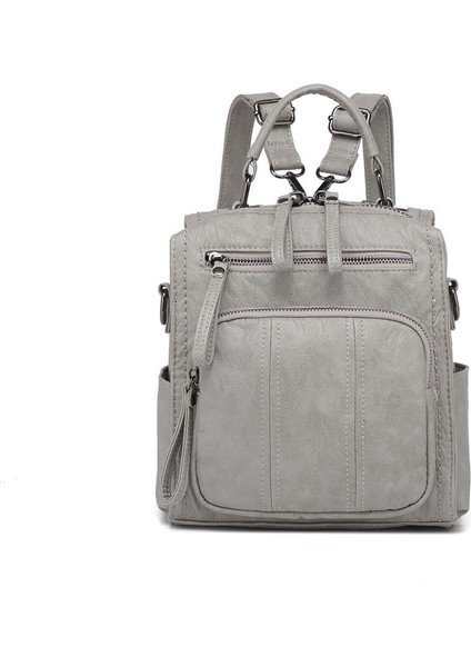 Yıkama Deri Sırt Askılı Kadın Çantası 21K Barcelona 1915