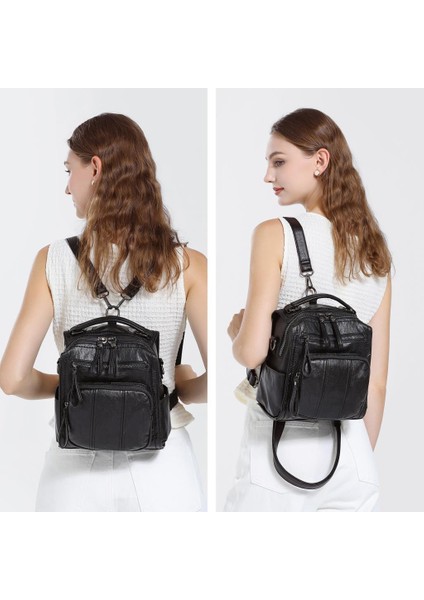Yıkama Deri Sırt Askılı Kadın Çantası 21K Barcelona 1915 indirimleri