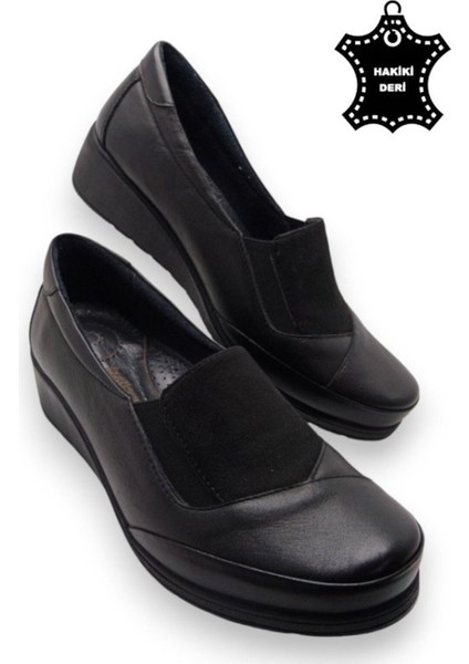 Deri Tam Ortopedik Iç Tabanlı Siyah Anne Ayakkabısı fiyatları