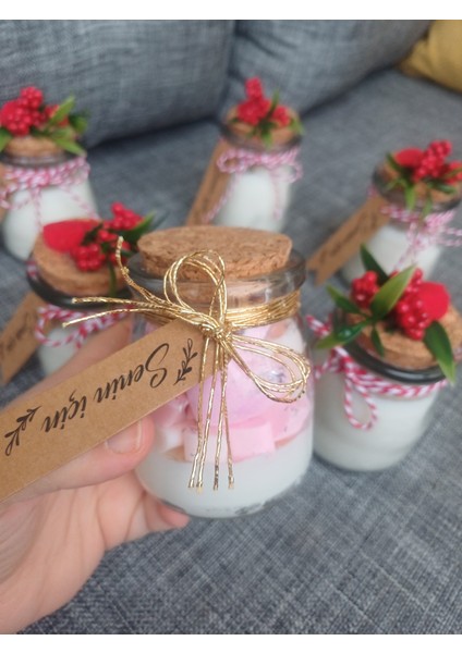 Mantar Tıpalı Cam Şişe Soya Wa x Mum Kavanozu, Dekoratif Mum, Hediyelik Mum, Noel,yeni Yil Hediye,yeni Iş,noel,doğumgünü,yeniev Hediyesi Dekoratif Hediyelik Mum