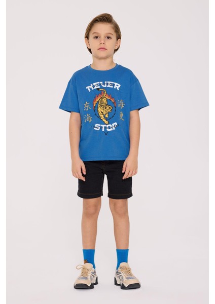 Bg Store Erkek Çocuk Mavi Tshirt