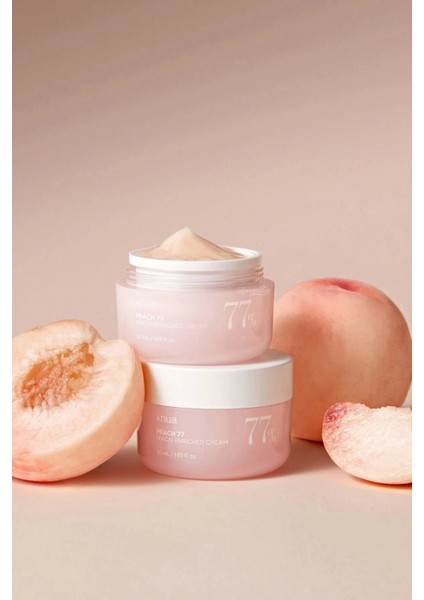 Peach 77% Niacin Enriched Cream (Korendy) Parlatıcı, Elastikiyet Koruyucu Şeftali Özlü Krem 50ML modelleri