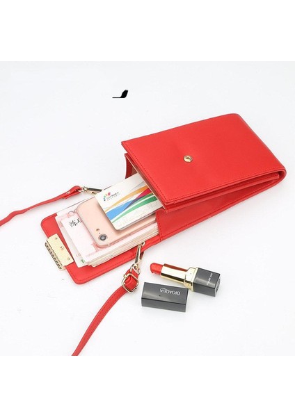 Bayan Cüzdanı Kore Çok Fonksiyonlu Küçük Telefon Çantası Moda Omuz Crossbody Çanta Cüzdan Cüzdan Erkek Cüzdan Cüzdan Erkek Çanta Para Çanta Tutucu Deri Cüzdan Küçük Cüzdan (Yurt Dışından)