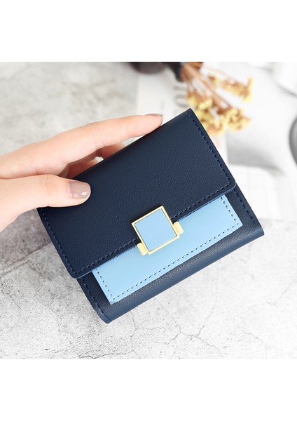 Küçük Cüzdan Kadın Kısa Sevimli Kız Cüzdan Patchwork Kredi Bankası Kart Tutucu Cüzdan Metal Toka Çantalar Kadın Bozuk Para Cüzdanı (Yurt Dışından) fiyatları