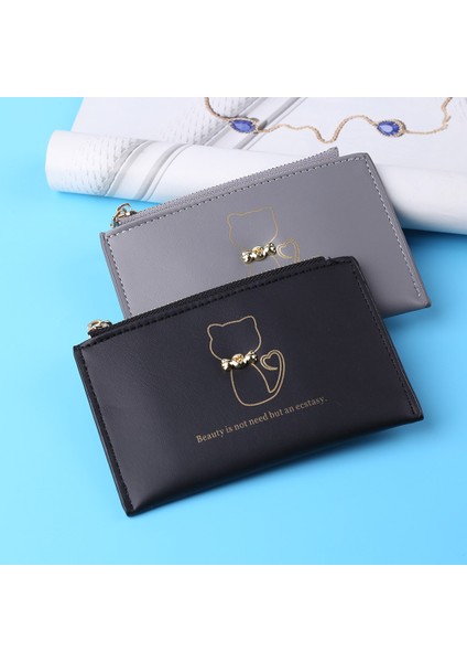 Moda Kadın Pu Fermuar Nakit Kımlık Kartı Kredi Kartı Tutucu Düz Renk Çok Yuvalı Mini Kartvizit Kutusu Mini Bozuk Para Cüzdanı Cüzdan (Yurt Dışından) fiyatları