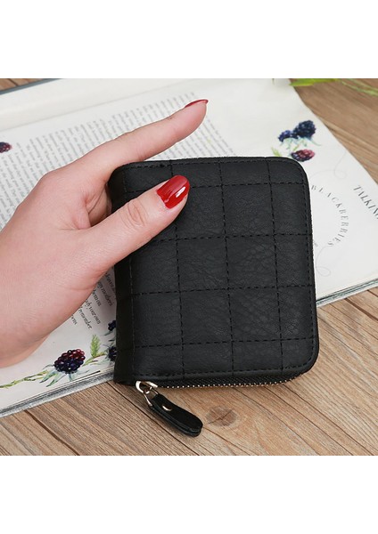 Kadın Cüzdan Pu Deri Kısa Bozuk Para Cüzdanı Moda Mini Cüzdan Bayanlar Küçük Fermuar Kart Tutucu Kadın Rahat Manşonlar (Yurt Dışından)