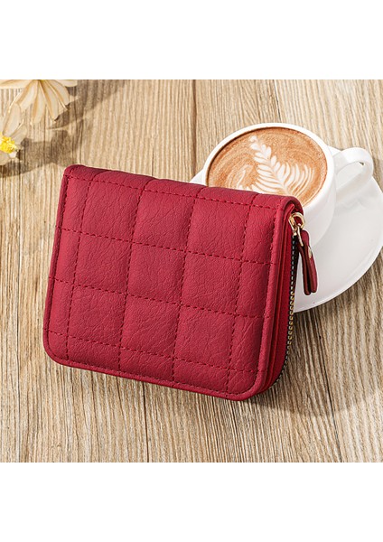 Kadın Cüzdan Pu Deri Kısa Bozuk Para Cüzdanı Moda Mini Cüzdan Bayanlar Küçük Fermuar Kart Tutucu Kadın Rahat Manşonlar (Yurt Dışından)
