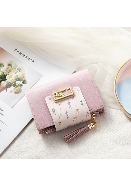 Moda Ultra-Ince Cüzdan Püskül Küçük Cüzdan Kadın Için Mini Bozuk Para Cüzdanı Bayanlar Debriyaj Küçük Cüzdan Kadın Pu Deri Kart Tutucu (Yurt Dışından)