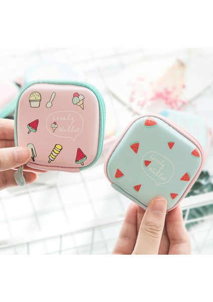 Kızlar Sevimli Çizimli Çanta Fermuarlı Cüzdan-Taşınabilir Meyve Baskılı Kulaklıklar Depolama Kartları Durumda Kulaklık Aksesuarları (Yurt Dışından) modelleri