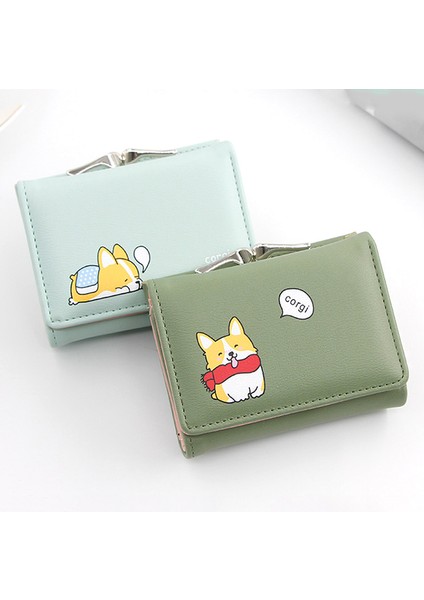 1 Adet Yeni Kadın Küçük Cüzdan Cartera Mujer Sevimli Corgi Doge Tasarım Bayanlar Pu Deri Kadın Kısa Para Çantalar Para Cebi ile (Yurt Dışından) fiyatları
