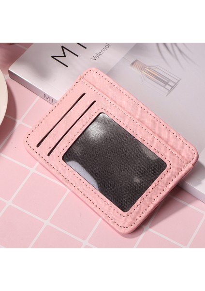 Mini Cüzdan Düz Renk Pu Deri Moda Kadın Kısa Kart Tutucu Bayanlar Çanta Çok Yuvalı Rahat Fermuar Küçük Bozuk Para Cüzdanı (Yurt Dışından)