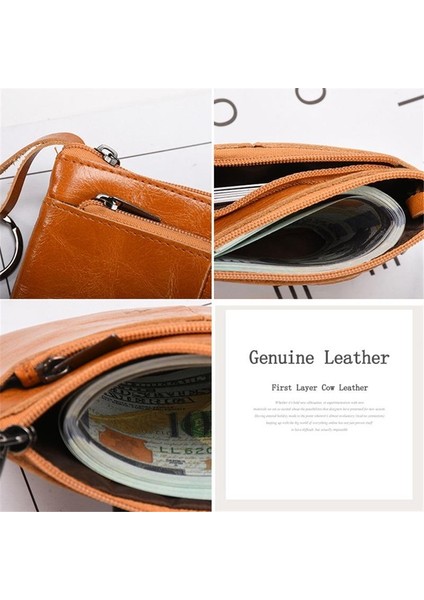 Mini Çanta Erkekler Için Cüzdan Kadın Hakiki Deri Fermuar Vintage Kısa Bayan Küçük Ince Kadın Kadın Cüzdan Erkek Ince Portomonee (Yurt Dışından) modelleri