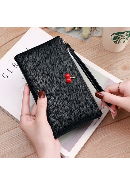 Moda Uzun Kadın Cüzdan Kadın Çantalar Bileklik Bozuk Para Cüzdanı Kart Tutucu Cüzdan Bayanlar Deri Debriyaj Para Çantası Telefon Cebi (Yurt Dışından) fırsatları